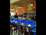 Brown Sugar by the Sea - Newburyport, Massachusetts - Edge Lit Acrylic Logo, Illuminated Shelving, and Bar Lap Lighting